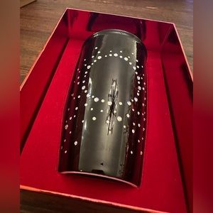 Starbucks Swarovski Crystal Black Ceramic Tumbler Mug Rare Limited Edition